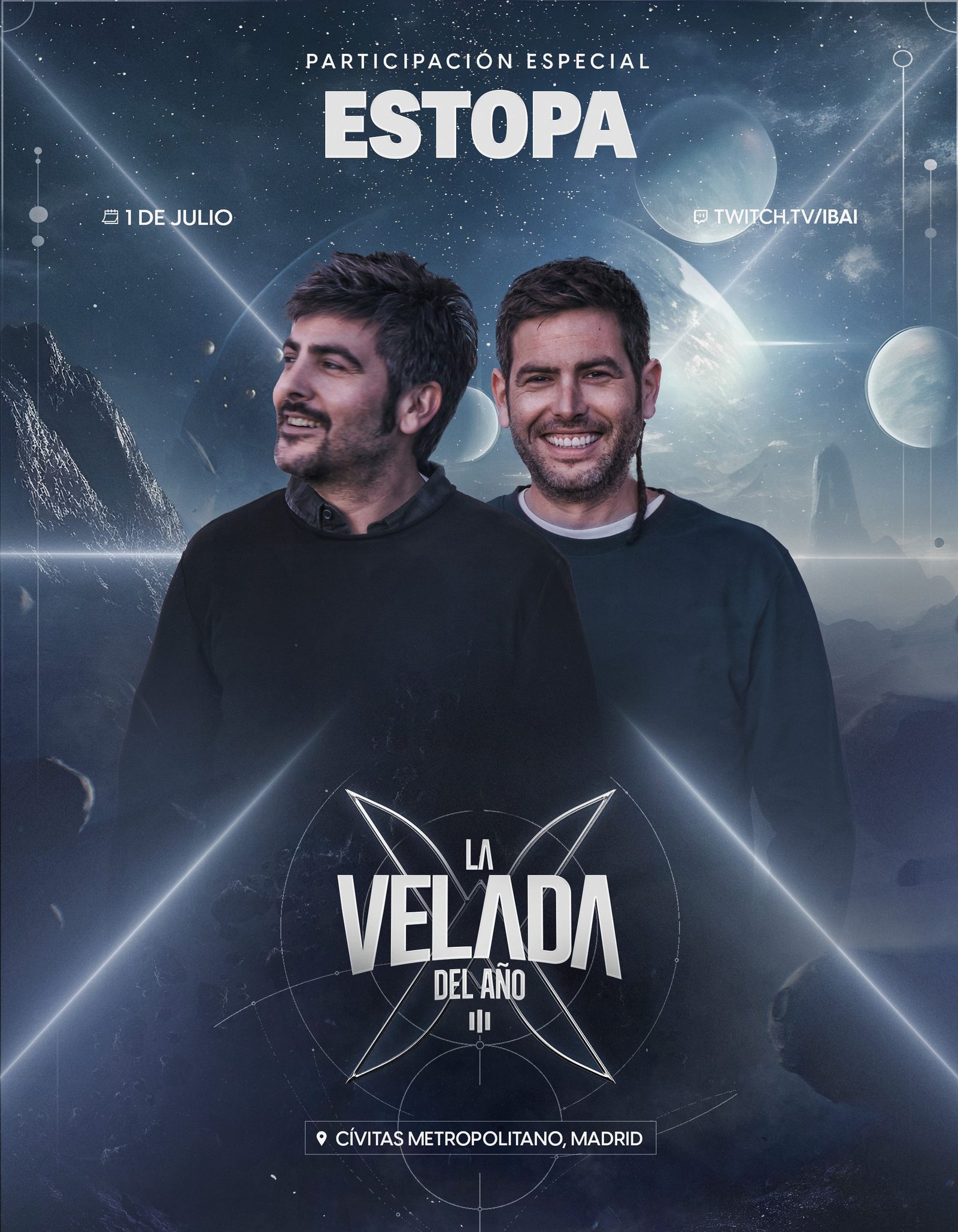 Estopa — La Velada del Año III Artist Announcement poster artwork