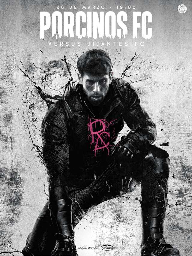 vs Jijantes FC — Porcinos FC Kings League poster artwork