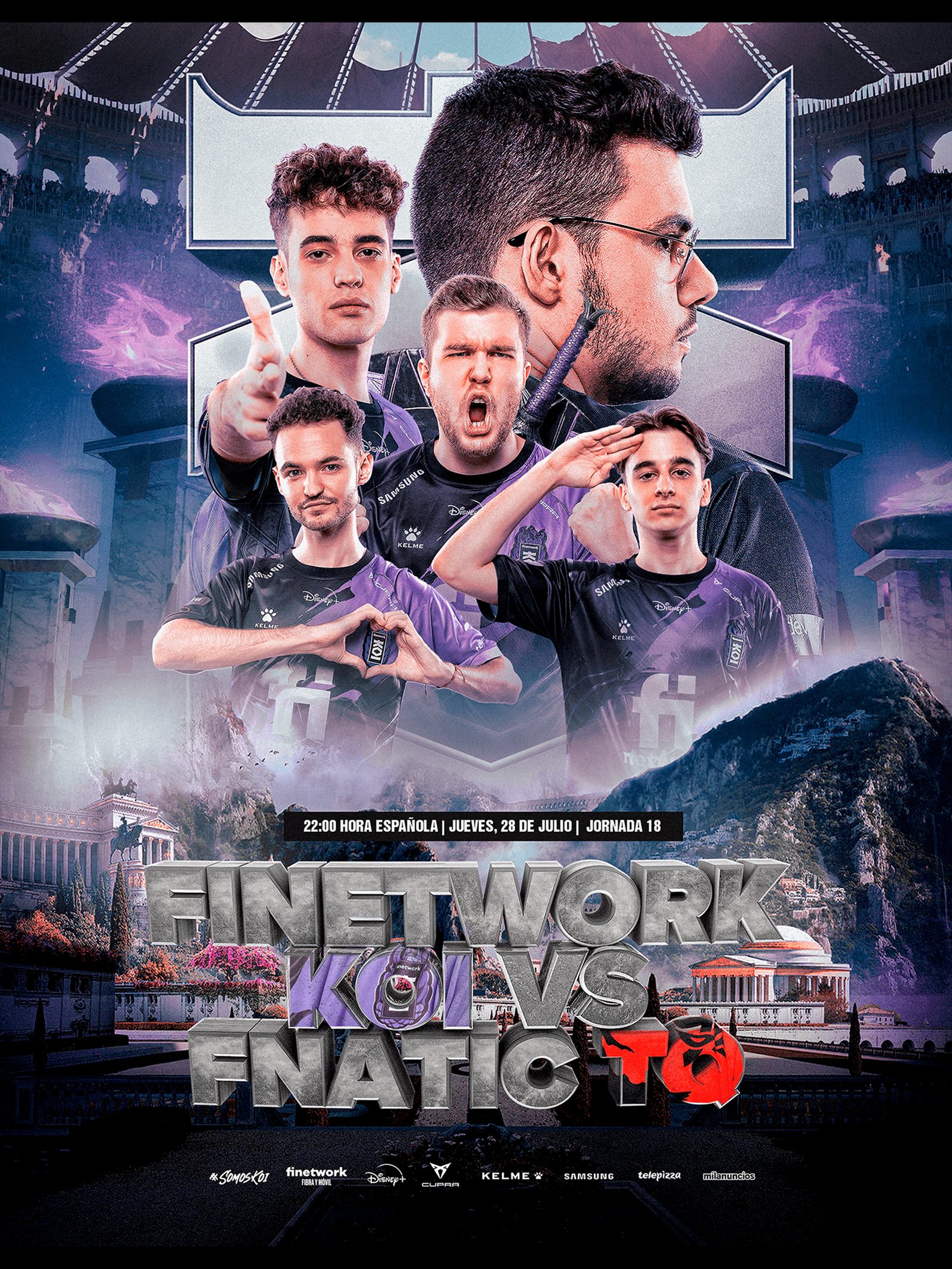 Finetwork KOI vs Fnatic — LEC Jornada 18 poster artwork
