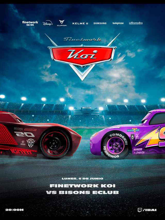 Finetwork KOI vs Bisons Eclub — Cars Collaboration poster artwork