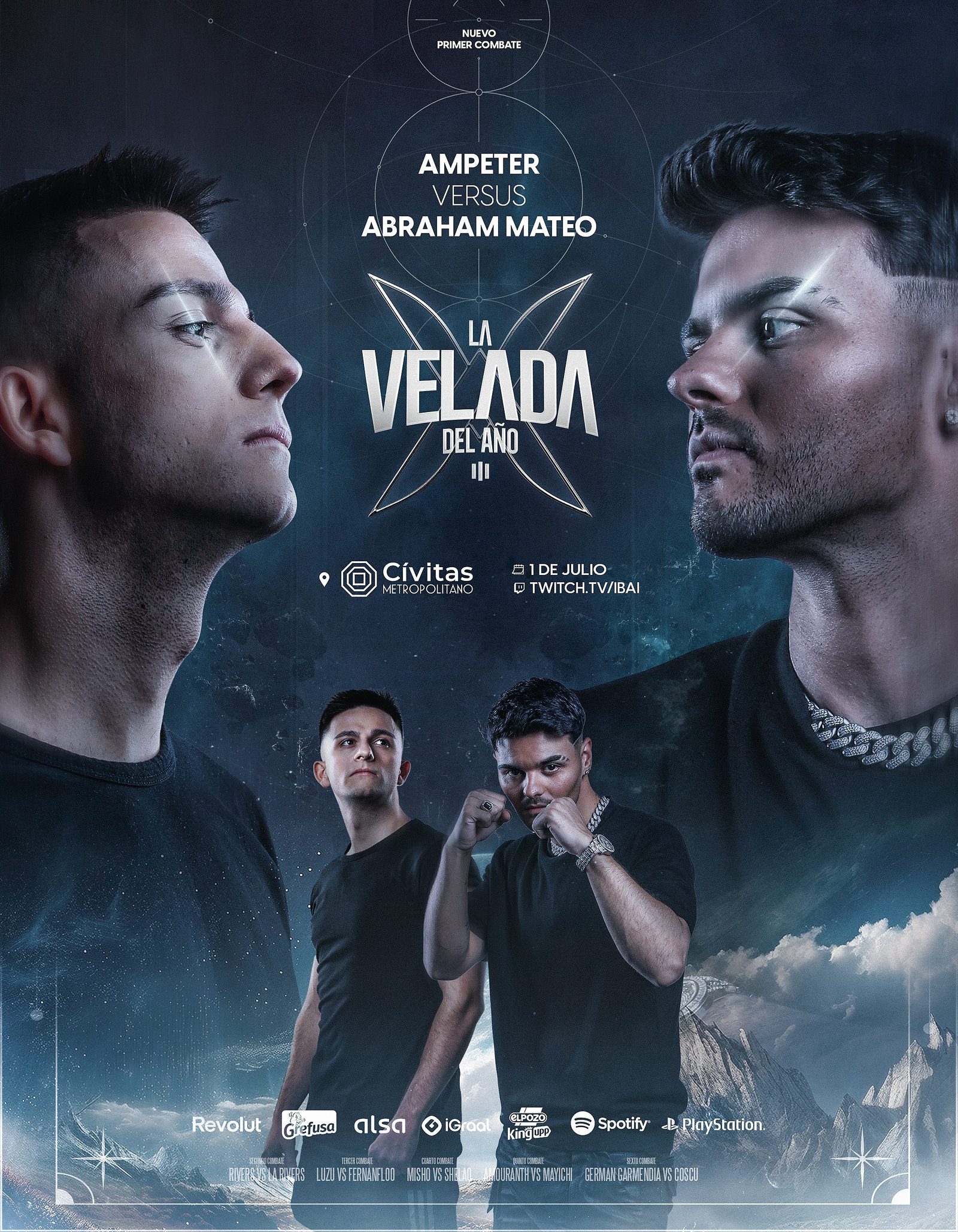 Ampeter vs Abraham — La Velada del Año III poster artwork