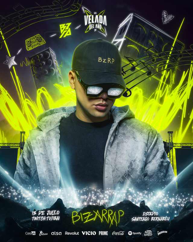 Bizarrap — La Velada del Año IV Artist Announcement poster artwork