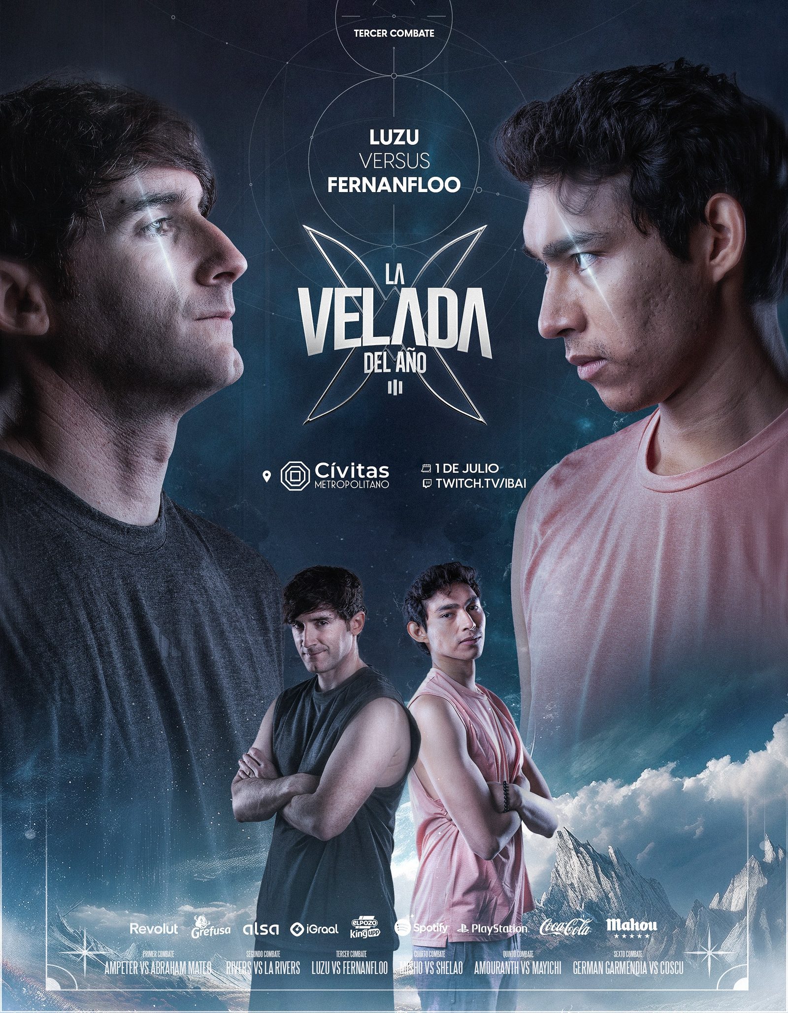 Luzu vs Fernanfloo — La Velada del Año III poster artwork