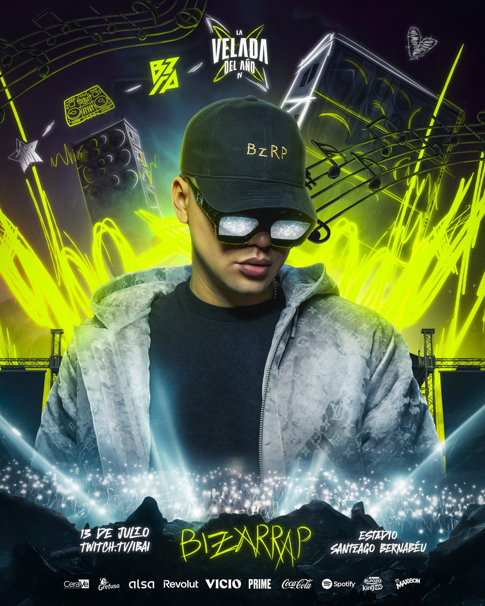 Bizarrap — La Velada del Año IV Artist Announcement poster artwork