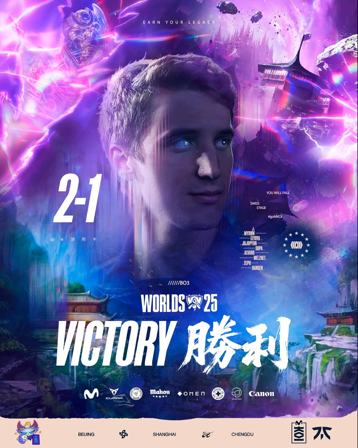 Movistar KOI vs Fnatic — Victory 2-1, Worlds 2025 Swiss Stage