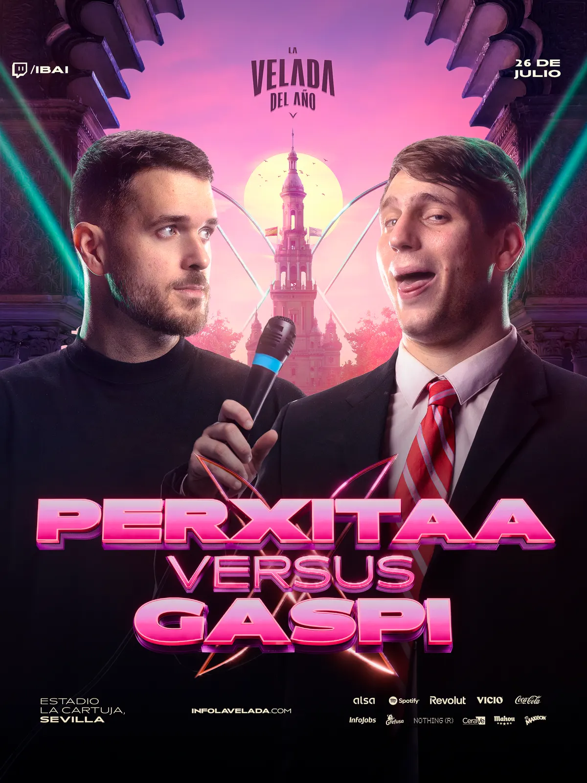 Perxitaa vs Gaspi — La Velada del Año V Poster